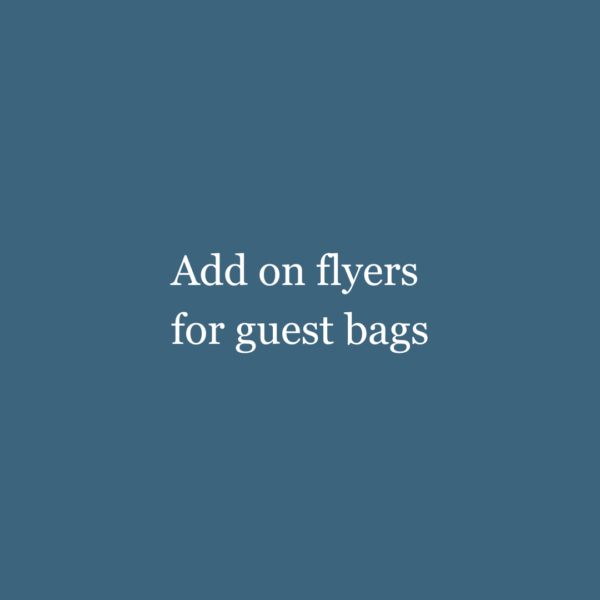 Your business flyer in every guest's bag